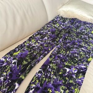 Floral Purple Escada Pants